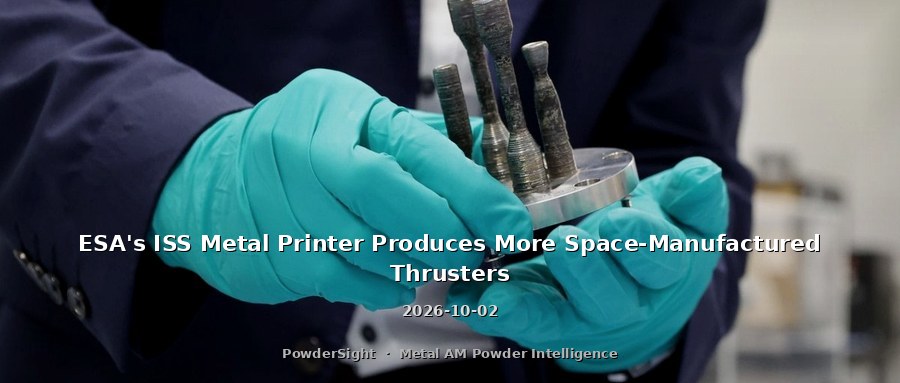ESA's ISS Metal Printer Produces More Space-Manufactured Thrusters