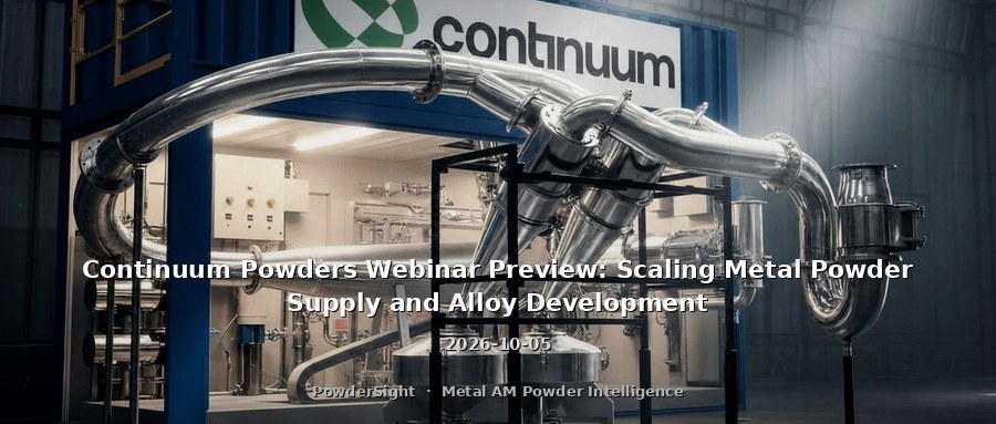 Continuum Powders Webinar Preview: Scaling Metal Powder Supply and Alloy Development