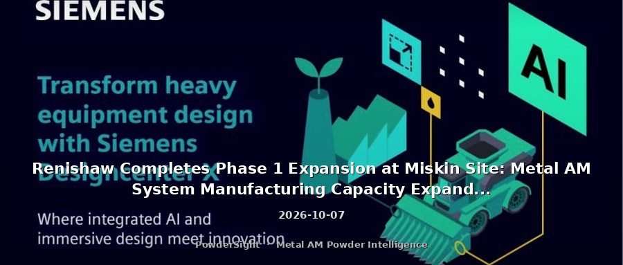 Renishaw Completes Phase 1 Expansion at Miskin Site: Metal AM System Manufacturing Capacity Expanded, Cumulative Investment Reaches £150 Million