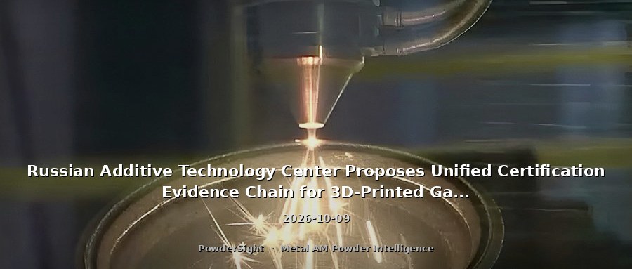 Russian Additive Technology Center Proposes Unified Certification Evidence Chain for 3D-Printed Gas Turbine Components to Shorten Qualification Cycle