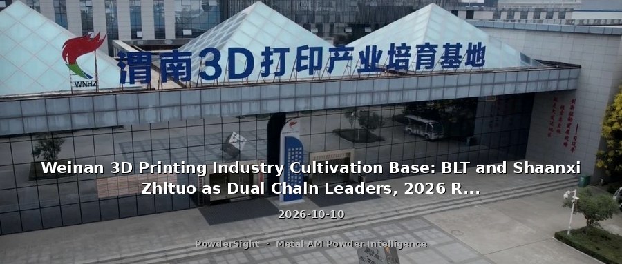 Weinan 3D Printing Industry Cultivation Base: BLT and Shaanxi Zhituo as Dual Chain Leaders, 2026 Revenue Expected to Exceed 850 Million Yuan