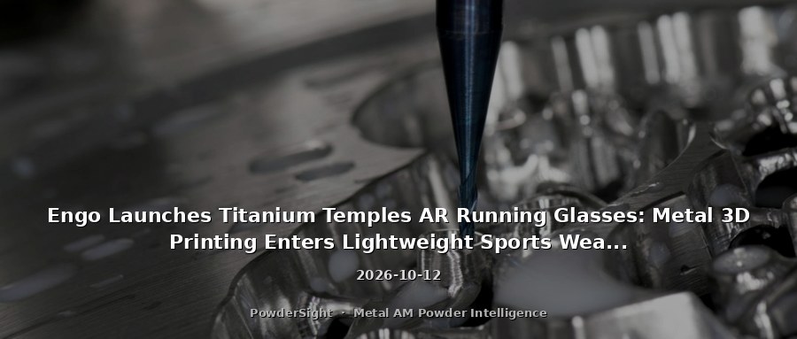 Engo Launches Titanium Temples AR Running Glasses: Metal 3D Printing Enters Lightweight Sports Wearables
