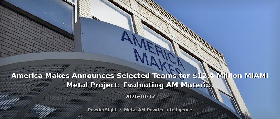 America Makes Announces Selected Teams for $12.4 Million MIAMI Metal Project: Evaluating AM Materials to Replace Traditional Alloys in Weapons Systems