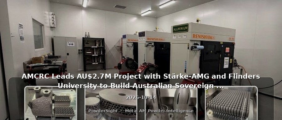 AMCRC Leads AU$2.7M Project with Stärke-AMG and Flinders University to Build Australian Sovereign Metal AM Capability