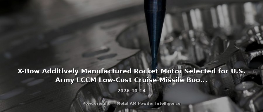 X-Bow Additively Manufactured Rocket Motor Selected for U.S. Army LCCM Low-Cost Cruise Missile Booster Stage