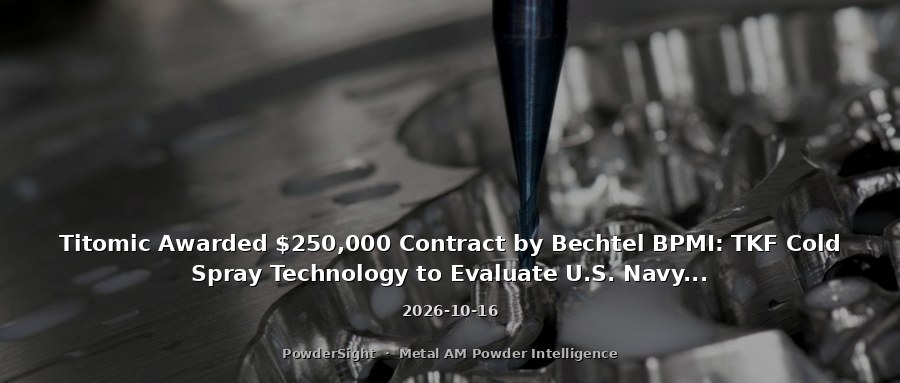 Titomic Awarded $250,000 Contract by Bechtel BPMI: TKF Cold Spray Technology to Evaluate U.S. Navy Submarine Repair Materials