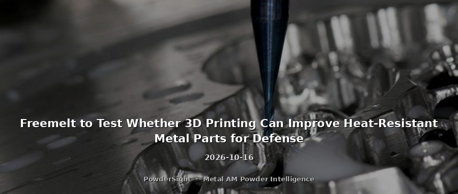 Freemelt to Test Whether 3D Printing Can Improve Heat-Resistant Metal Parts for Defense