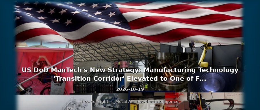 US DoD ManTech's New Strategy: Manufacturing Technology 'Transition Corridor' Elevated to One of Four Strategic Focus Areas