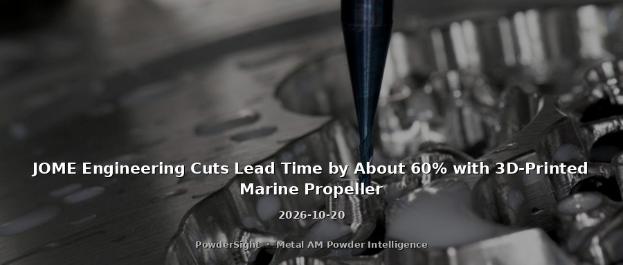JOME Engineering Cuts Lead Time by About 60% with 3D-Printed Marine Propeller