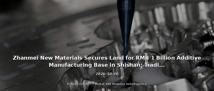 Zhanmei New Materials Secures Land for RMB 1 Billion Additive Manufacturing Base in Shishan: Traditional Aluminum Firm Enters Metal Powder Sector