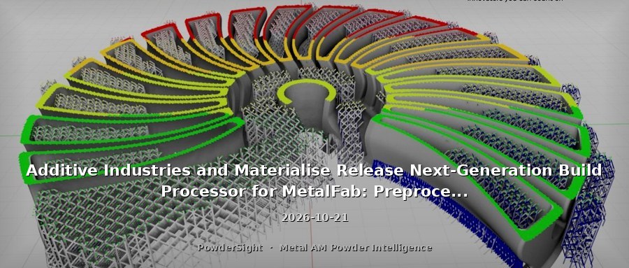 Additive Industries and Materialise Release Next-Generation Build Processor for MetalFab: Preprocessing Time Cut from 46 Minutes to 6 Minutes