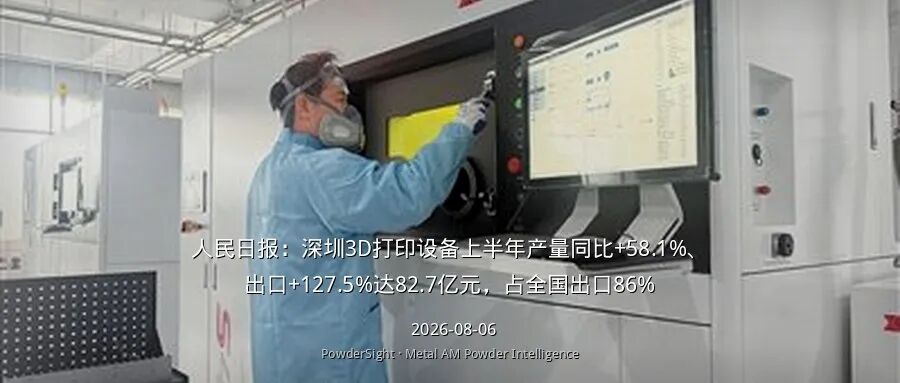 深圳3D打印设备出口+127.5%